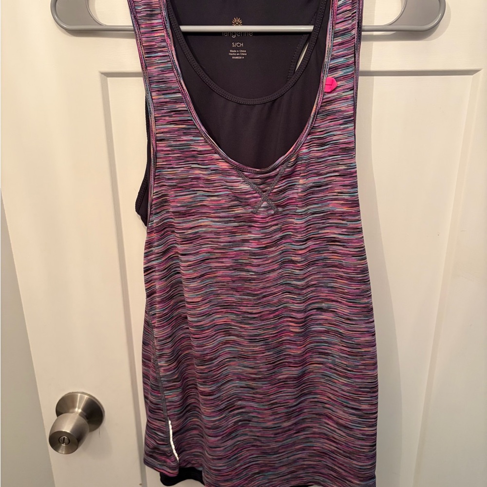 Tangerine Pink and Purple Tank Top